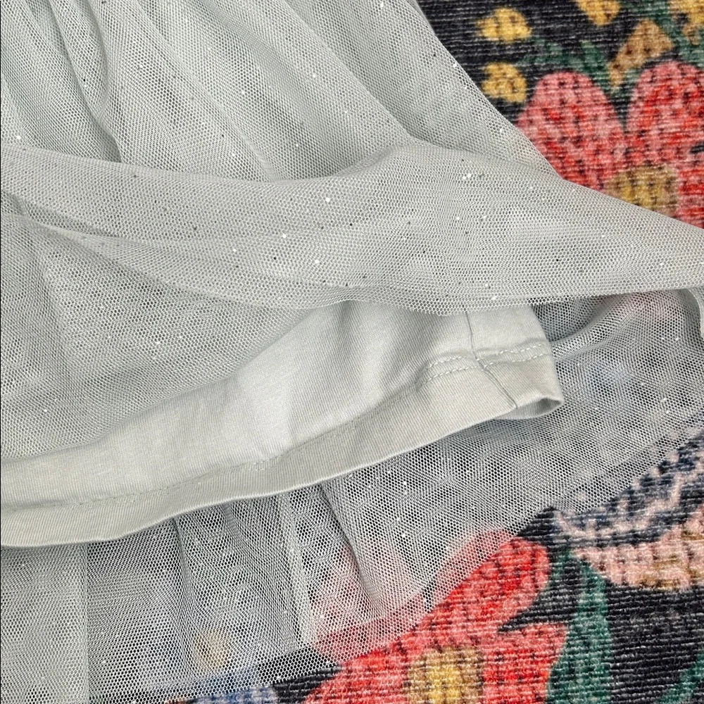 Carter’s Seafoam Green Glitter Tulle Skirt, Size 3T